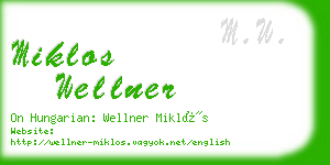 miklos wellner business card